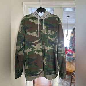 Pacsun Men's Camouflage Flannel Hoodie